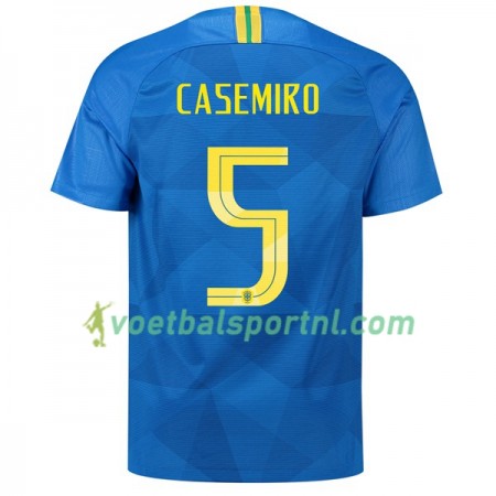 Brazilië Casemiro 5 Uit Shirt WK voetbal 2018
